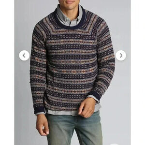 Jachs New York Fair Isle Crewneck Sweater Size L